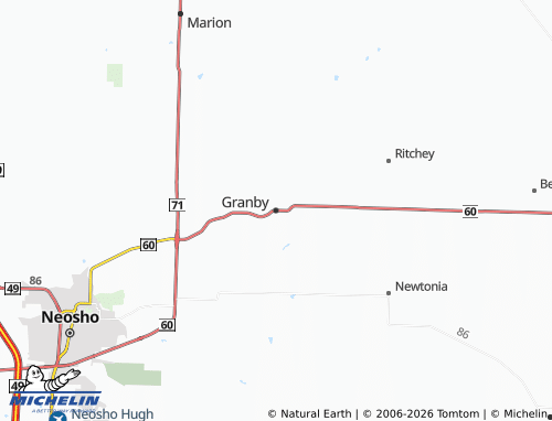 Mapa MICHELIN Granby - ViaMichelin