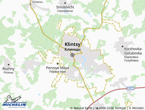 MICHELIN Klintsy map - ViaMichelin