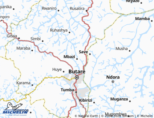 Mapa MICHELIN Mbazi - ViaMichelin