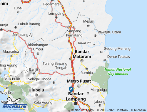 MICHELIN-Landkarte Tulang Bawang - ViaMichelin