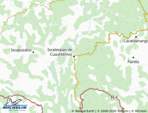 Kaart MICHELIN Ixcateopan de Cuauhtémoc - ViaMichelin