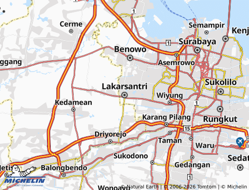 MICHELIN Lakarsantri map - ViaMichelin