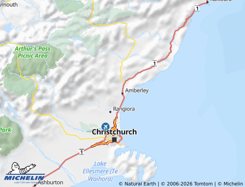 MICHELIN-Landkarte Hurunui - ViaMichelin