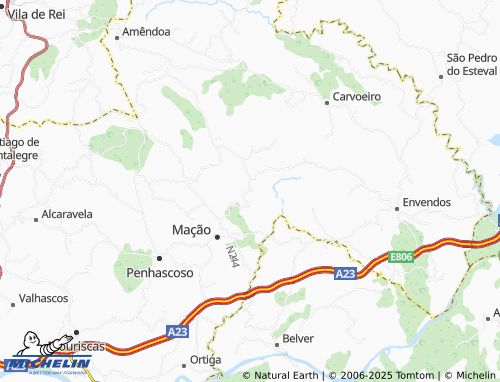 MICHELIN Casas da Ribeira de Mação map - ViaMichelin