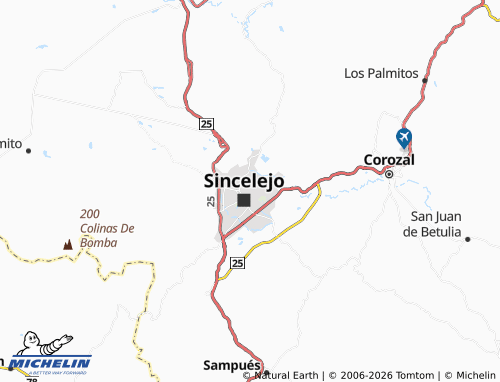 MICHELIN 7 de Agosto map - ViaMichelin