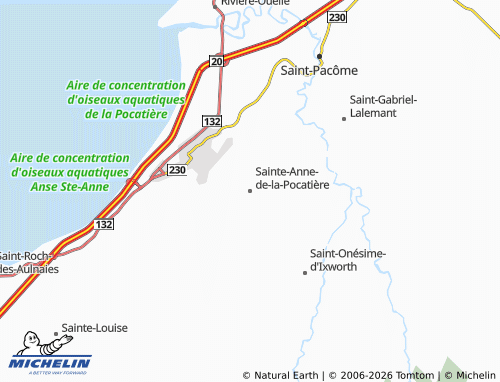 Mapa MICHELIN Sainte-Anne-de-la-Pocatière - ViaMichelin