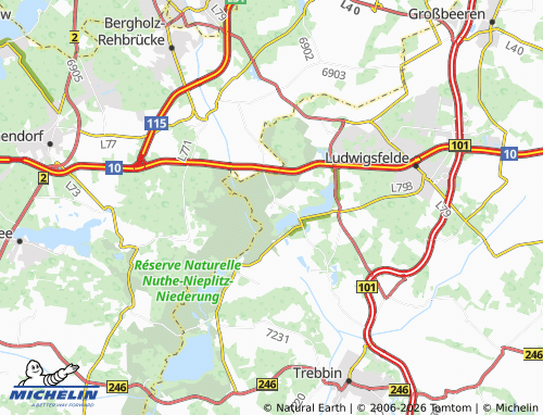 MICHELIN Gröben map - ViaMichelin