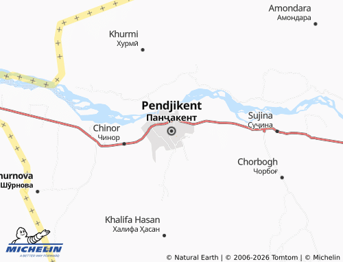Mappa MICHELIN Panjakent - ViaMichelin