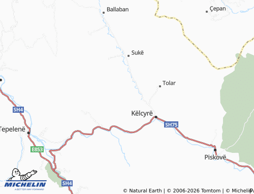 MICHELIN Katundishtë map - ViaMichelin