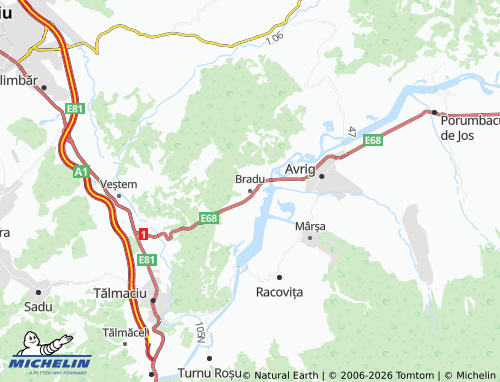 Carte MICHELIN Bradu - ViaMichelin