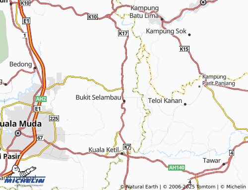 MICHELIN-Landkarte Kampung Sungai Gajah - ViaMichelin