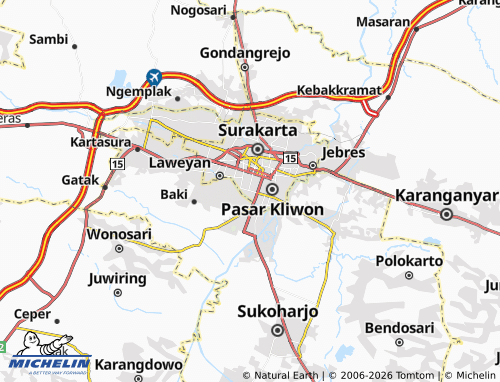 MICHELIN Serengan map - ViaMichelin