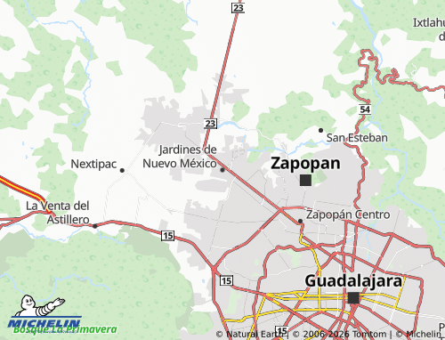 Mappa MICHELIN Jardines de Nuevo México - ViaMichelin