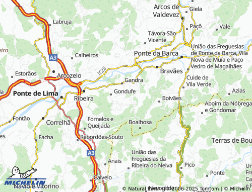 MICHELIN-Landkarte Torre de Beiral do Lima - ViaMichelin