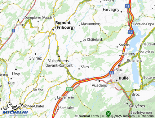 MICHELIN Romanens map - ViaMichelin