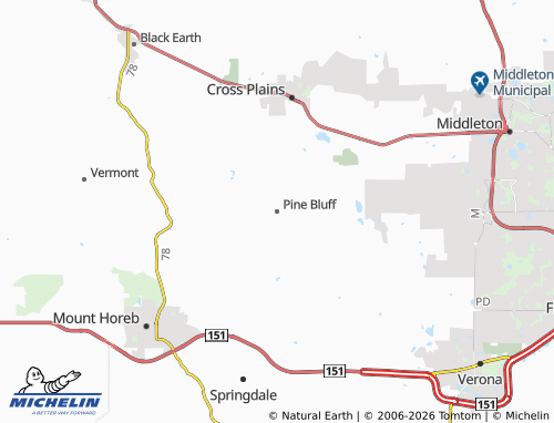 Carte MICHELIN Pine Bluff - ViaMichelin