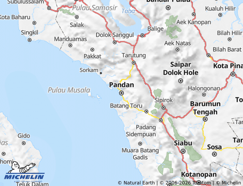 MICHELIN Tapanuli Tengah map - ViaMichelin