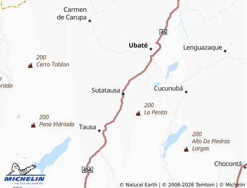 Carte MICHELIN Sutatausa - ViaMichelin