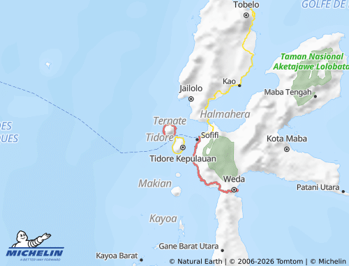 MICHELIN North Moluccas map - ViaMichelin