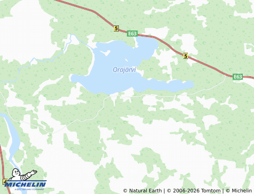 MICHELIN Orajärvi map - ViaMichelin