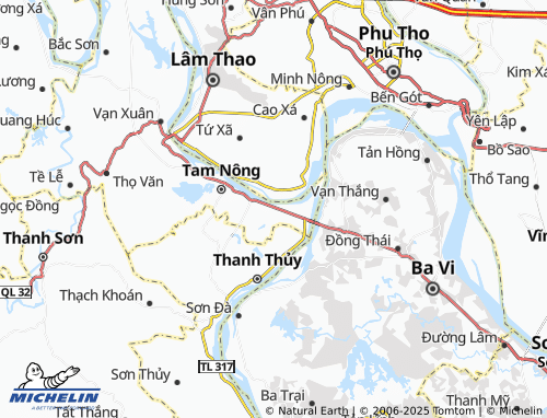 MICHELIN Dân Quyền map - ViaMichelin