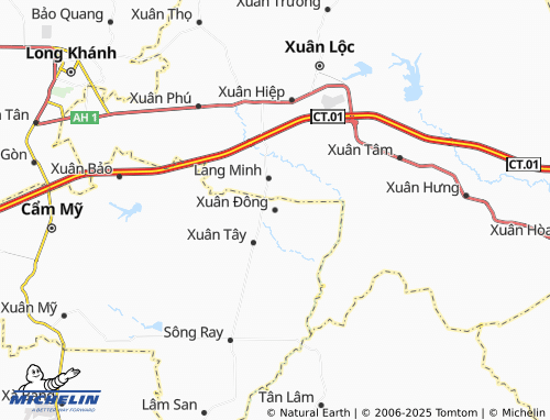MICHELIN Xuân Đông map - ViaMichelin