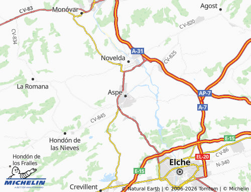Mappa MICHELIN Aspe - ViaMichelin