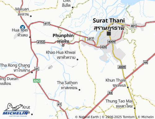 MICHELIN Khao Hua Khwai map - ViaMichelin