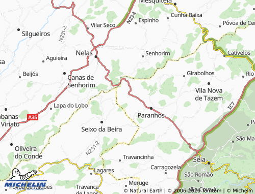 MICHELIN Vale da Igreja map - ViaMichelin