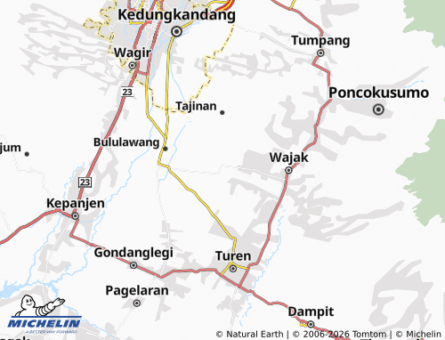 MICHELIN Pringu map - ViaMichelin