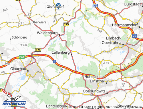 MICHELIN Callenberg map - ViaMichelin