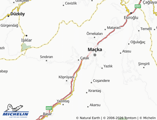 Mappa MICHELIN Çatak - ViaMichelin
