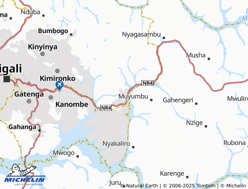 MICHELIN Rusororo map - ViaMichelin