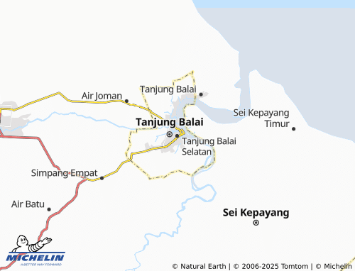 MICHELIN Tanjung Balai Selatan map - ViaMichelin