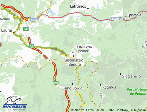 Mapa MICHELIN Castelluccio Inferiore - ViaMichelin