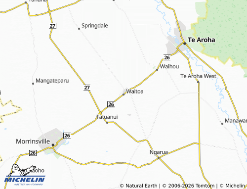Mapa MICHELIN Waitoa - ViaMichelin