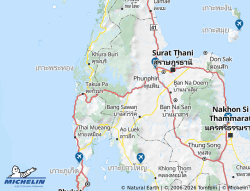 Mapa MICHELIN Amphoe Phanom - ViaMichelin