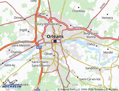 Carte MICHELIN Saint-Jean-le-Blanc - ViaMichelin