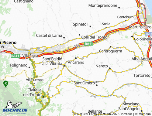 Mapa MICHELIN Ancarano - ViaMichelin