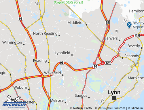 Mappa MICHELIN Lynnfield - ViaMichelin