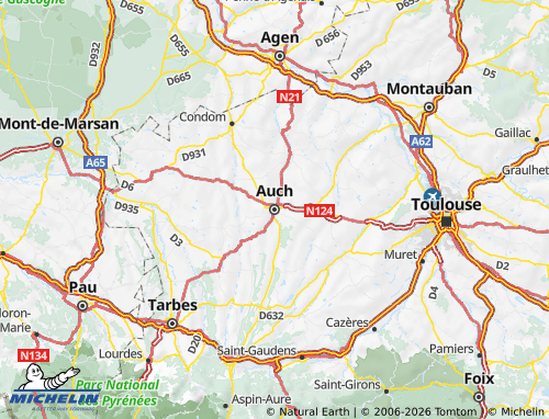 MICHELIN Gers map - ViaMichelin