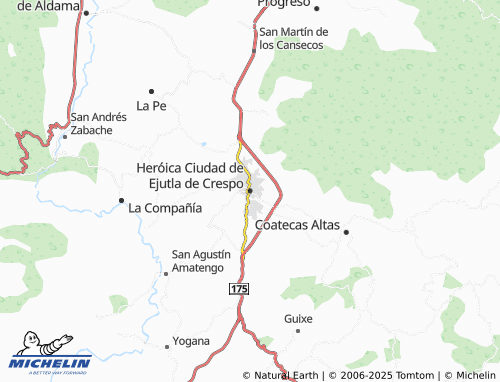 MICHELIN Heróica Ciudad de Ejutla de Crespo map - ViaMichelin