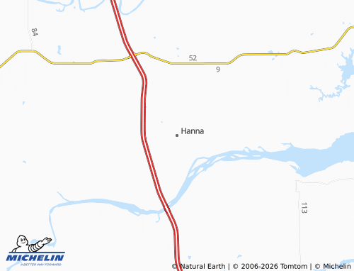 Mappa MICHELIN Hanna - ViaMichelin