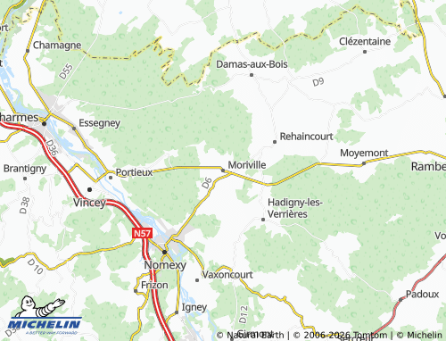 Mappa MICHELIN Moriville - ViaMichelin