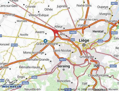 Carte MICHELIN Grâce-Hollogne - ViaMichelin
