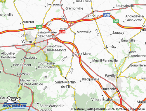 MICHELIN Croix-Mare map - ViaMichelin