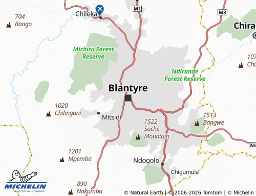Mappa MICHELIN Blantyre - ViaMichelin