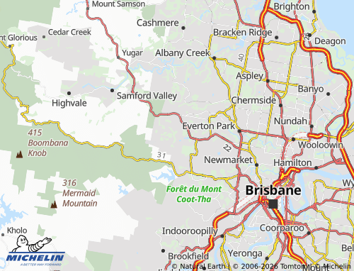 MICHELIN Upper Kedron map - ViaMichelin