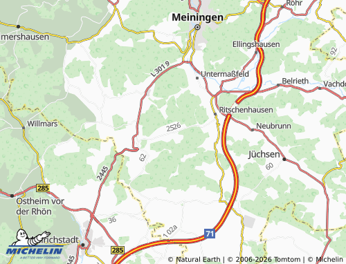MICHELIN Bauerbach map - ViaMichelin
