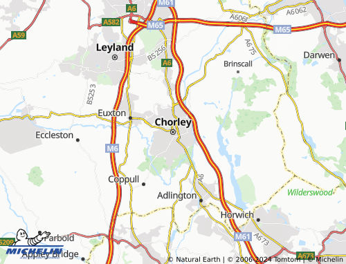 MICHELIN Chorley map - ViaMichelin